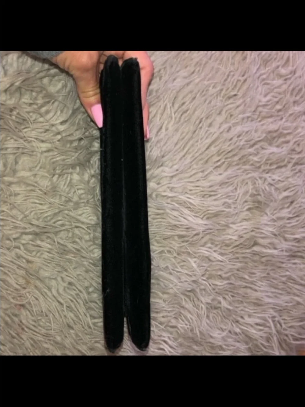 Mid-century 1950s Bobbie Jerome black velvet clutch